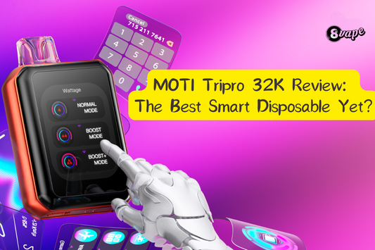  MOTI Tripro 32K Review: Examining the latest in smart disposable technology with Normal, Boost, and Boost+ modes for an optimized vaping experience.