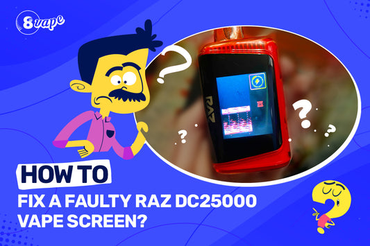 how to fix a faulty raz dc25000 vape screen