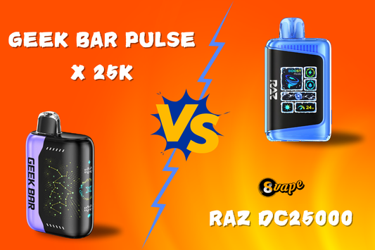 geek bar pulse x 25k vs raz dc25k