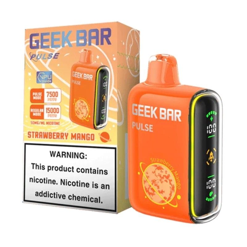 geek bar pulse 15000 disposable vape strawberry mango flavor