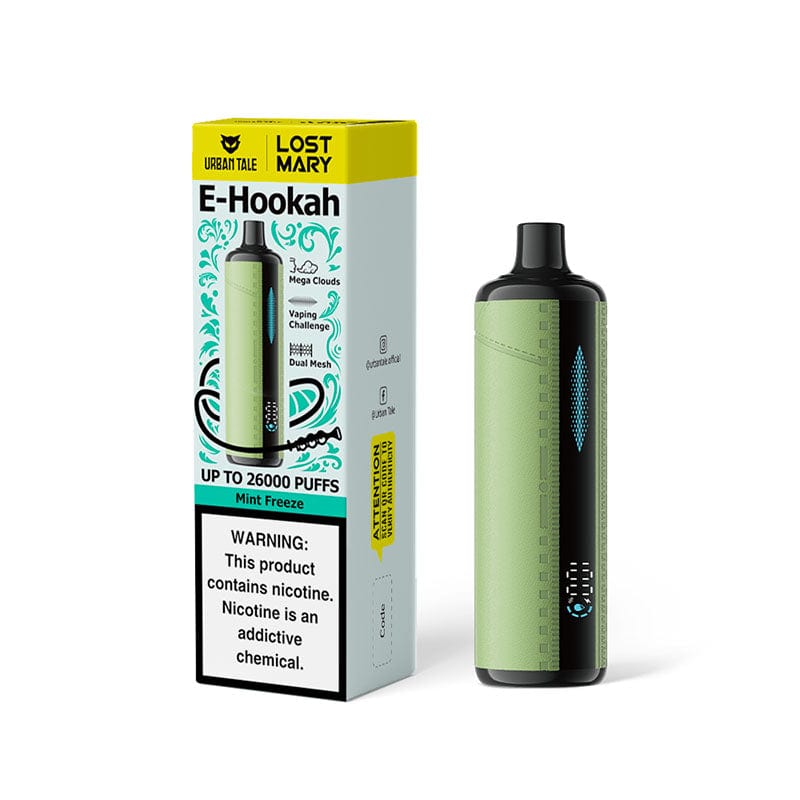 Lost Mary Disposable Vape Mint Freeze Lost Mary x Urban Tale E-hookah Disposable Vape (0.6%,26000 Puffs)