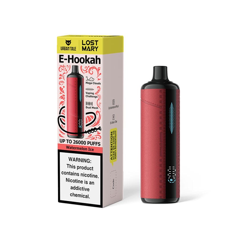 Lost Mary Disposable Vape Watermelon Ice Lost Mary x Urban Tale E-hookah Disposable Vape (0.6%,26000 Puffs)