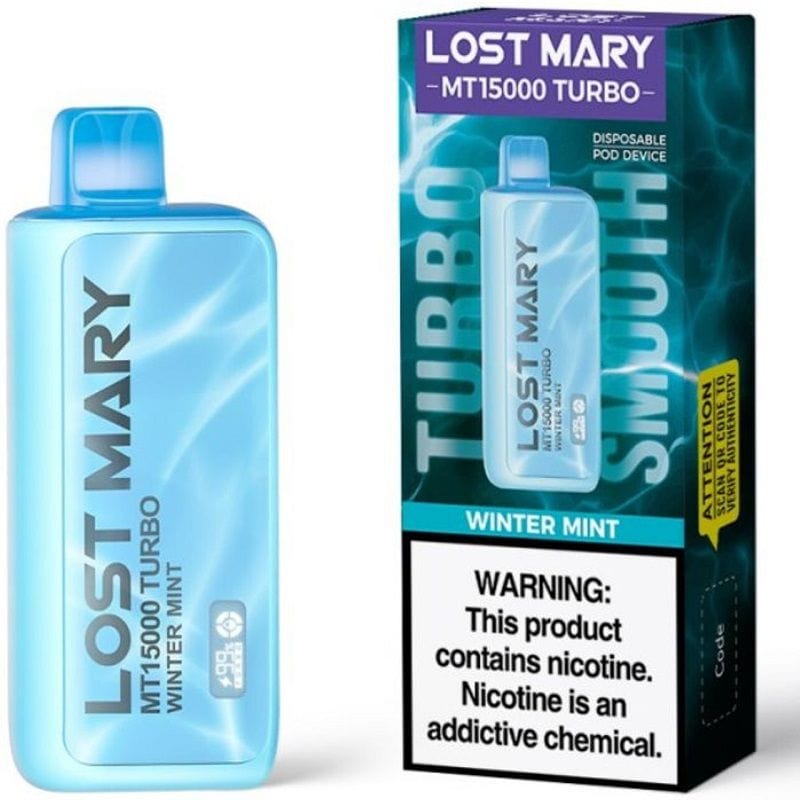 Lost Mary MT15000 Turbo Disposable Vape Winter Mint Flavor