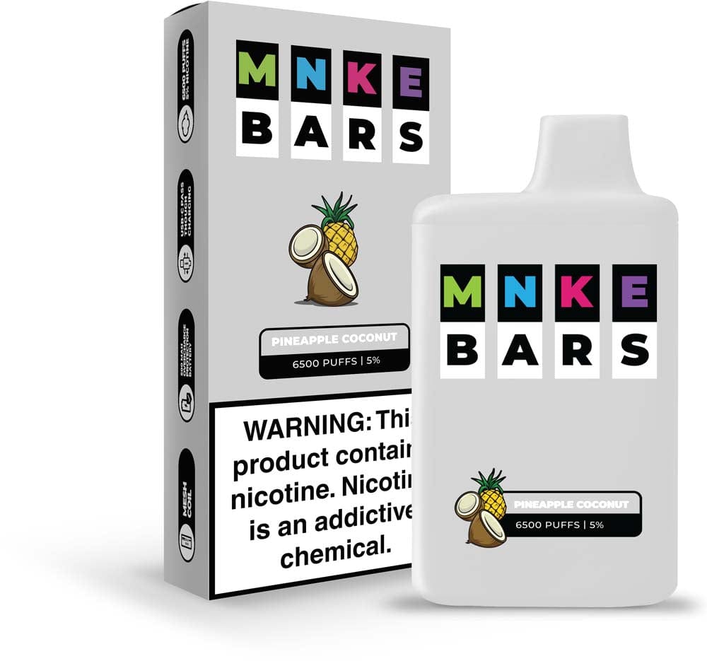 Vapetasia MNKE BARS Disposable Vape Pineapple Coconut MNKE Bars Disposable Vape (5%, 6500 Puffs)