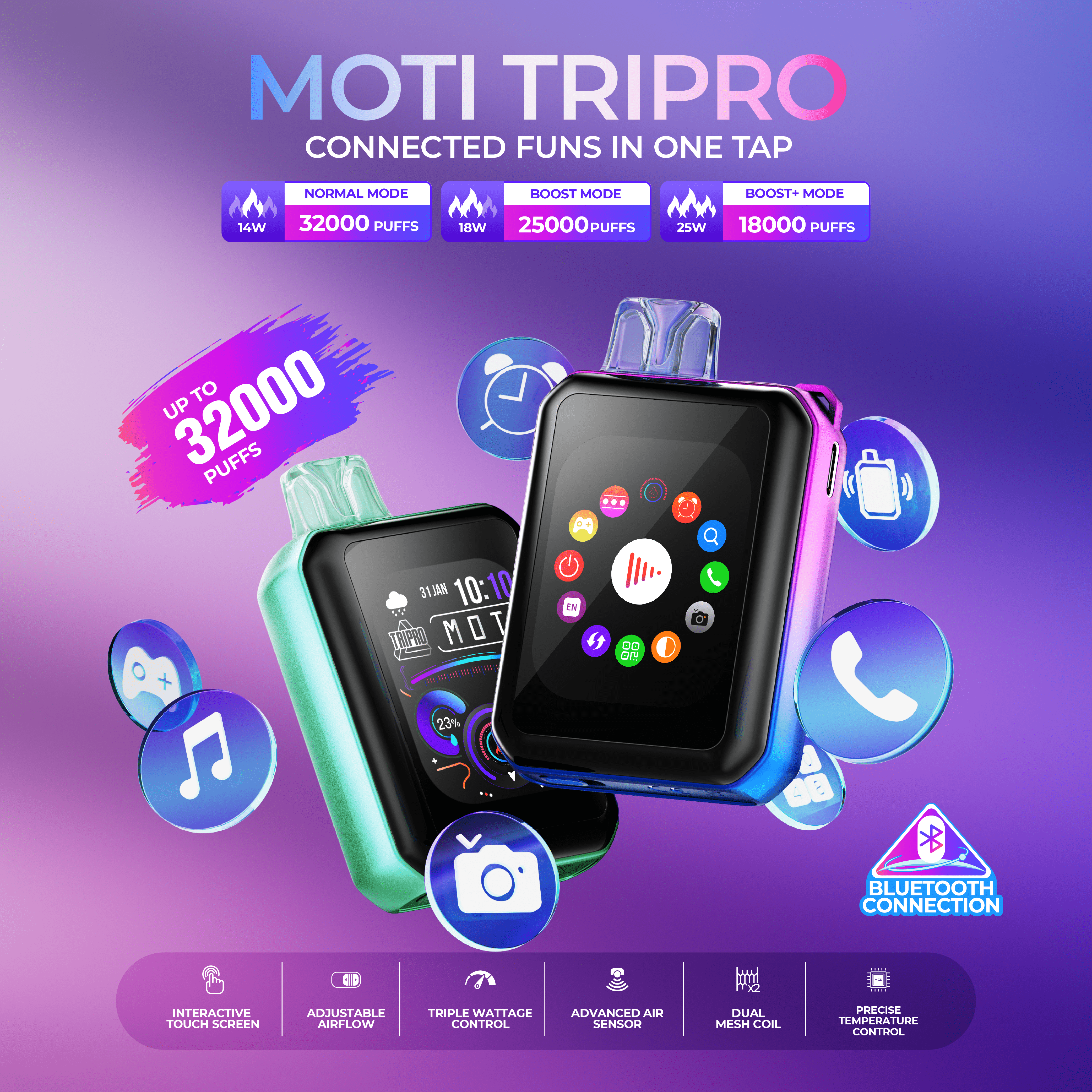 MOTI Vape Disposable Vape MOTI Tripro 32K Disposable Vape (5%, 32000 Puffs)