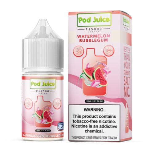 Pod Juice Juice Pod Juice Watermelon Bubblegum PJ5000 TF 30ml Nic Salt Vape Juice