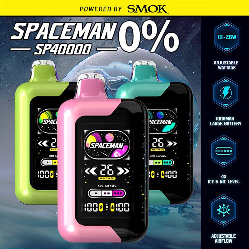 SMOK Disposable Vape SMOK Spaceman SP40000 ICE-NIC Control Disposable  Vape (0% & 5%, 40000 Puffs)