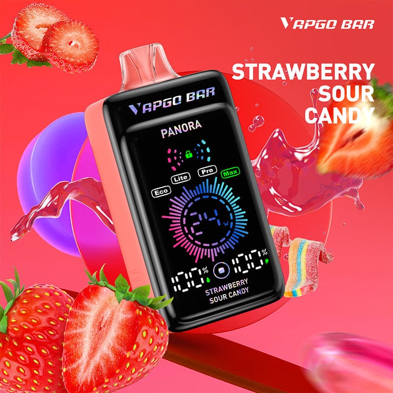 VAPGO BAR Disposable Vape Strawberry Sour Candy VAPGO BAR Panora 25000 Disposable Vape (5%, 25000 Puffs)