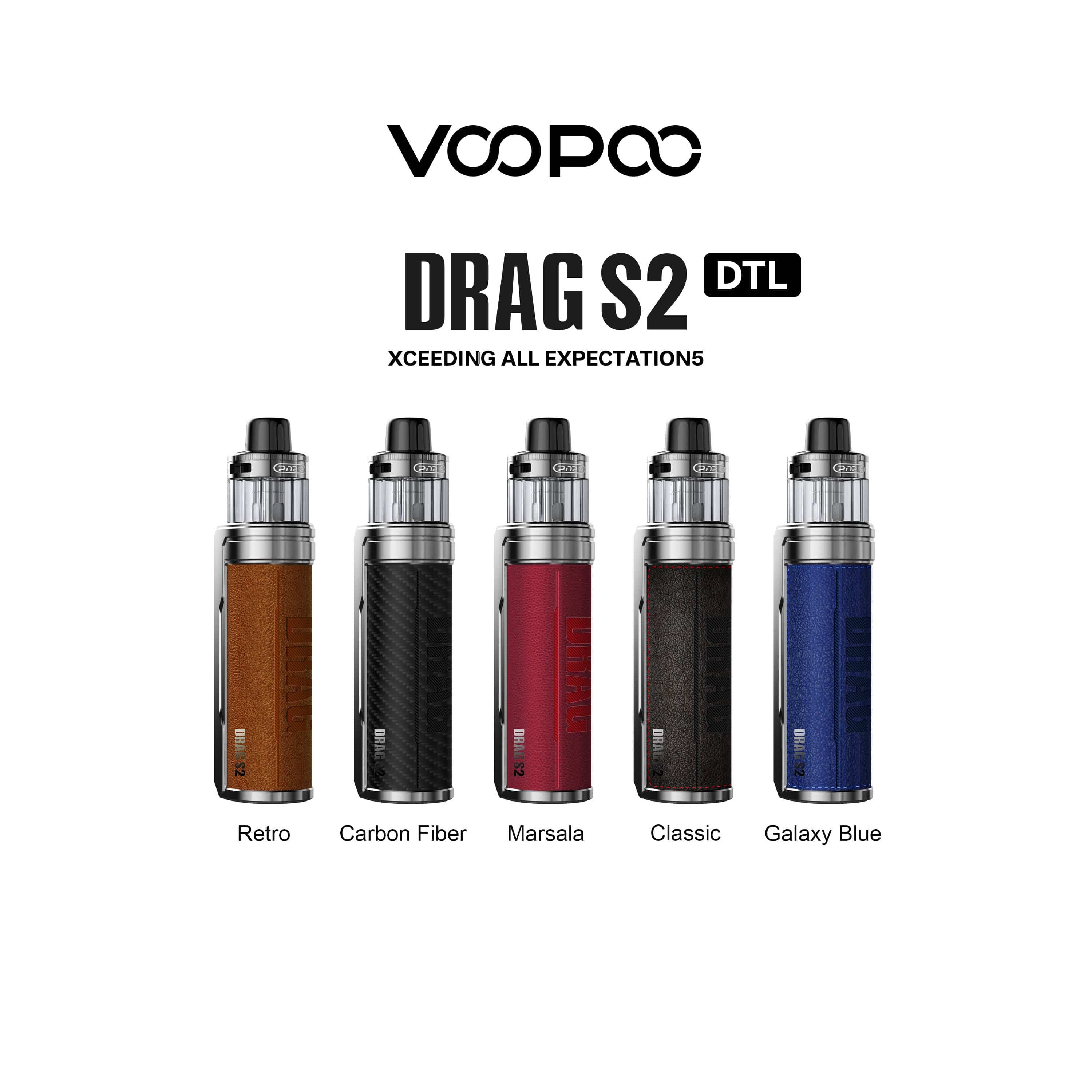 VOOPOO Kits Carbon Fiber VOOPOO Drag S2 60W Pod Kit