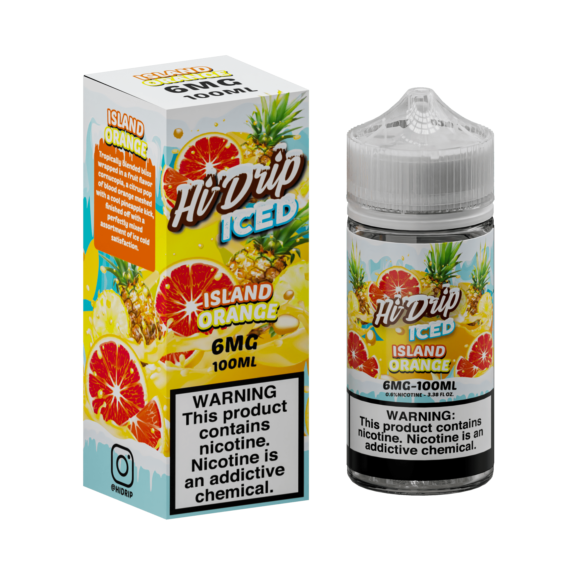 Hi-Drip Juice 6MG Hi-Drip Iced Island Orange 100ml Vape Juice