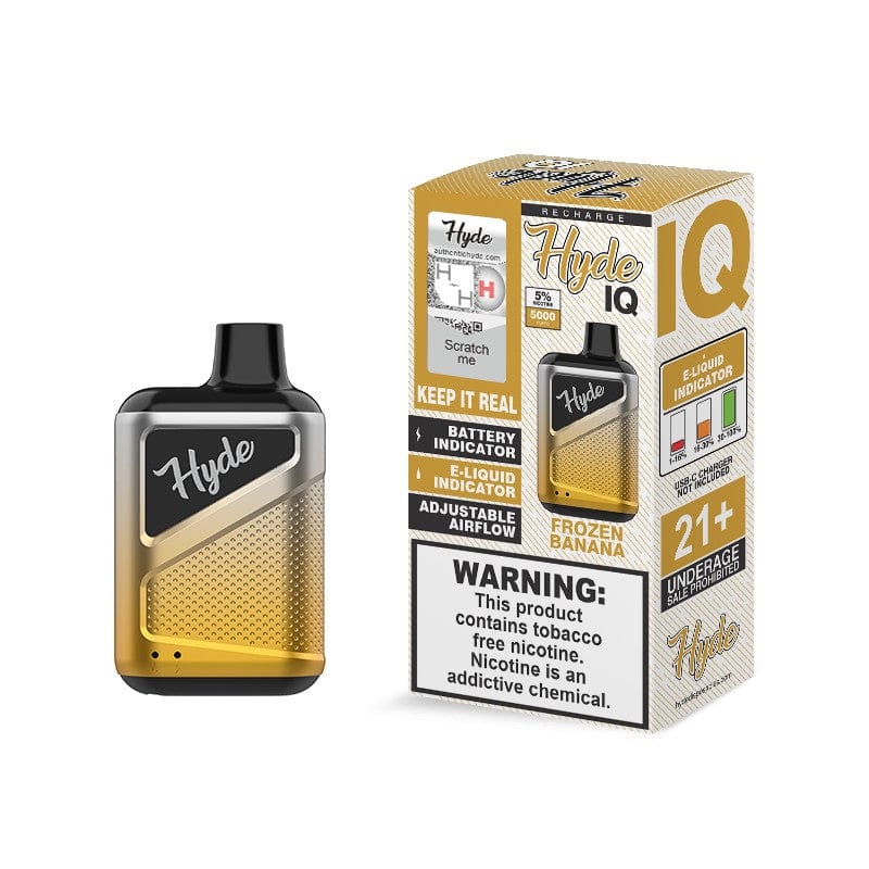 Hyde Disposable Vape Frozen Banana Hyde IQ Recharge Disposable Vape (5%, 5000 Puffs)