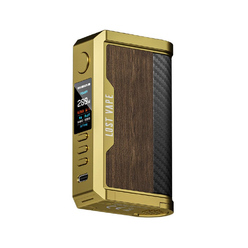 Lost Vape Mods Gold Teak Wood Lost Vape Centaurus Q200 Box Mod