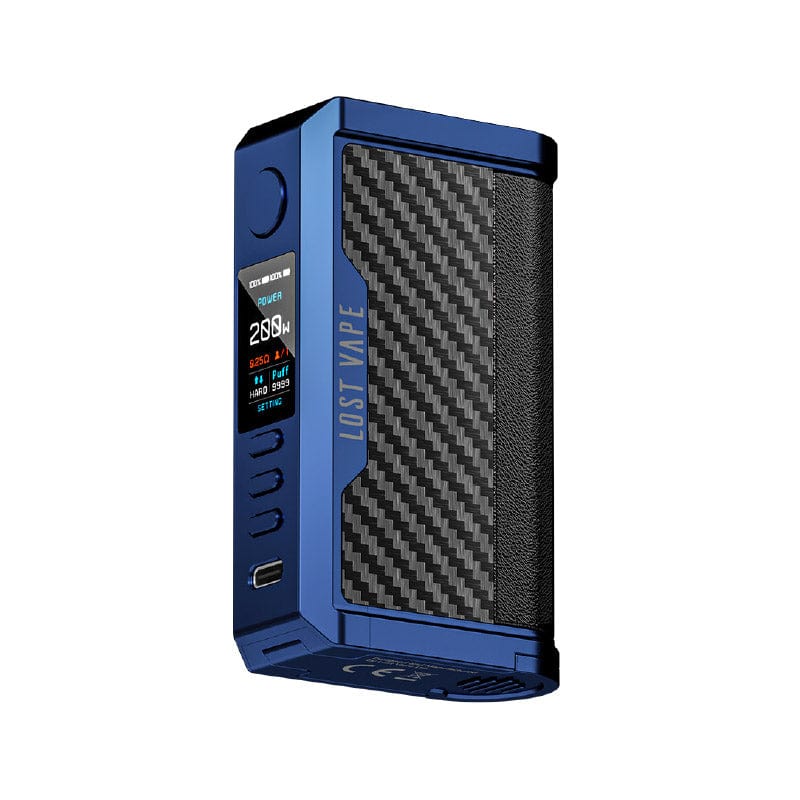 Lost Vape Mods Sierra Blue Carbon Fiber Lost Vape Centaurus Q200 Box Mod