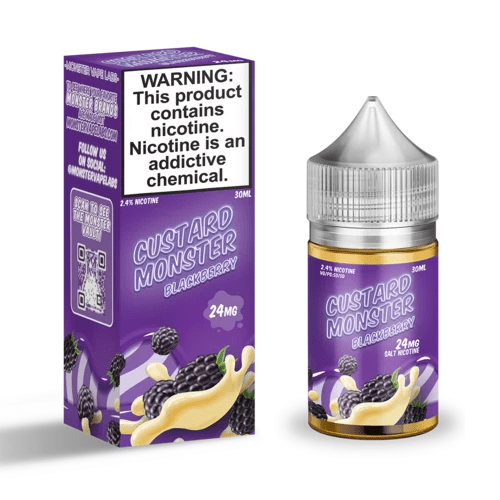 Monster Vape Labs Juice Blackberry Custard 30ml Nic Salt Vape Juice - Custard Monster