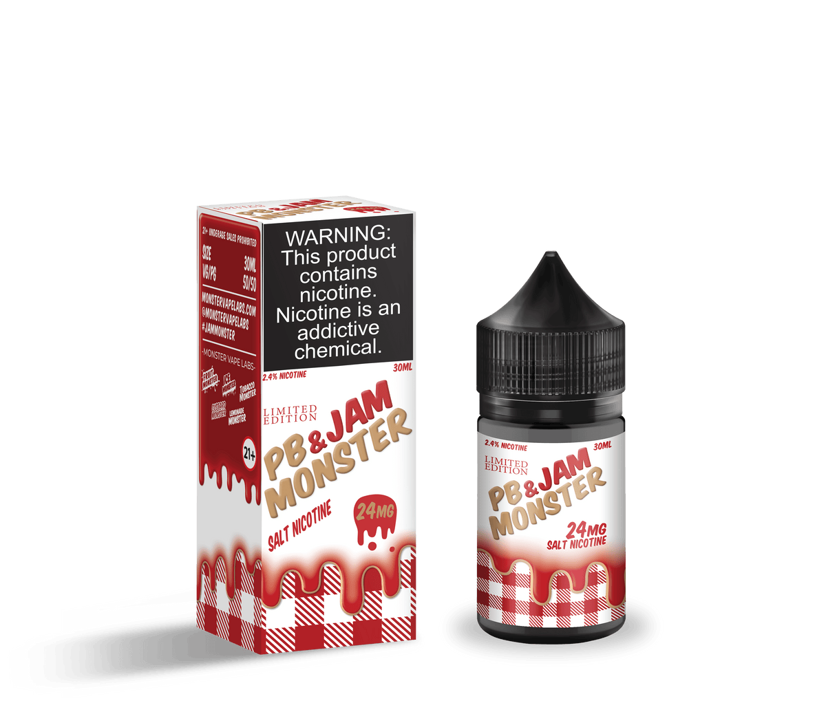 Monster Vape Labs Juice Jam Monster Salts Strawberry PB&J 30ml Nic Salt Vape Juice