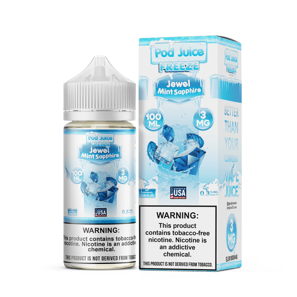 Pod Juice Juice Pod Juice Freeze Jewel Mint Sapphire TF 100ml Vape Juice