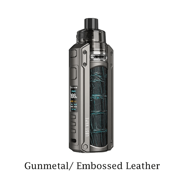 Lost Vape Kits Gunmetal Embossed Leather Ursa Quest 100W Kit - Lost Vape